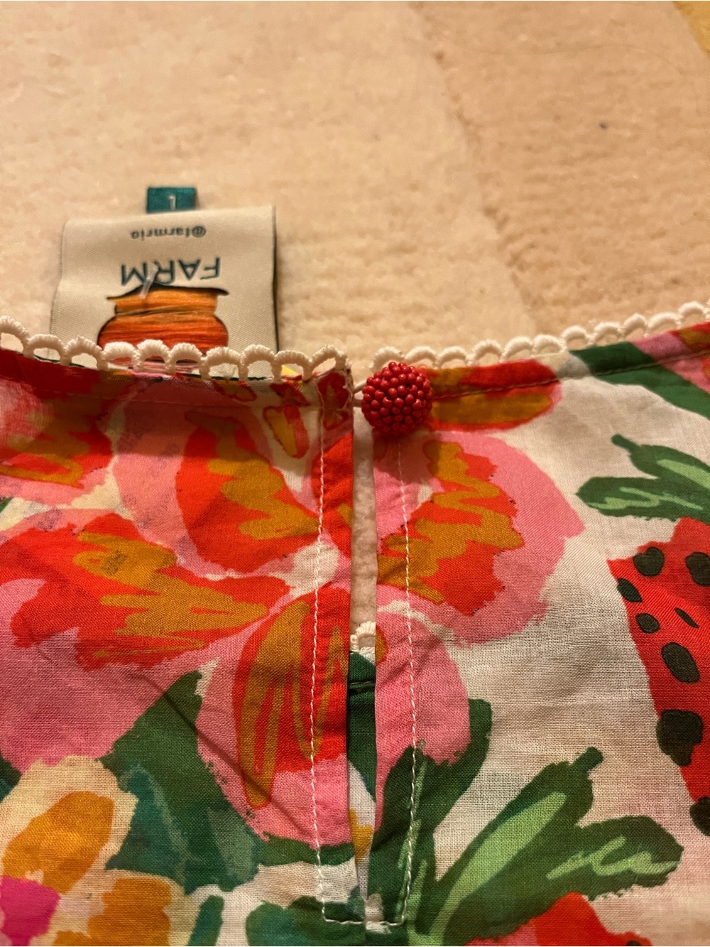 Farm Rio Strawberry Ruffle Blouse - Picture 3 of 6